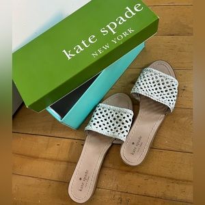 Kate Spade size 10M white real leather Berlin sandals